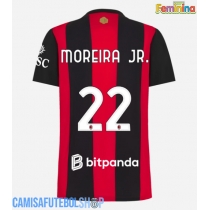 Camisa de time de futebol AC Milan Diego Moreira #22 Replicas 1º Equipamento Feminina 2026-27 Manga Curta